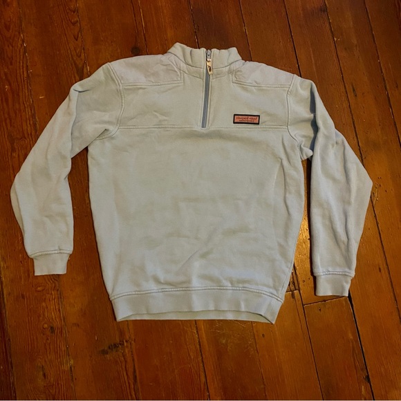 Vineyard Vines Men’s XS Quarter-Zip Pullover Sweatshirt Light Blue - Picture 2 of 8